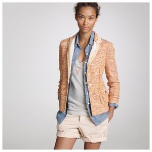 J. Crew Orange Tweed Blazer
